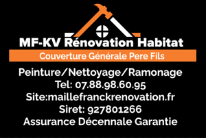 Mf-kv rénovation habitat  Gond-Pontouvre, Couvreur, Artisan peintre, Nettoyage, Ramoneur